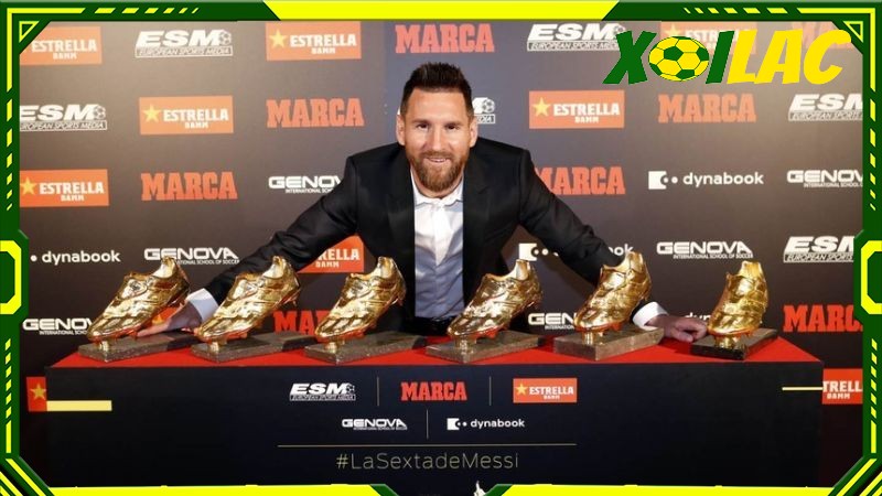 Lionel Messi sở hữu 6 chiếc giày vàng châu Âu