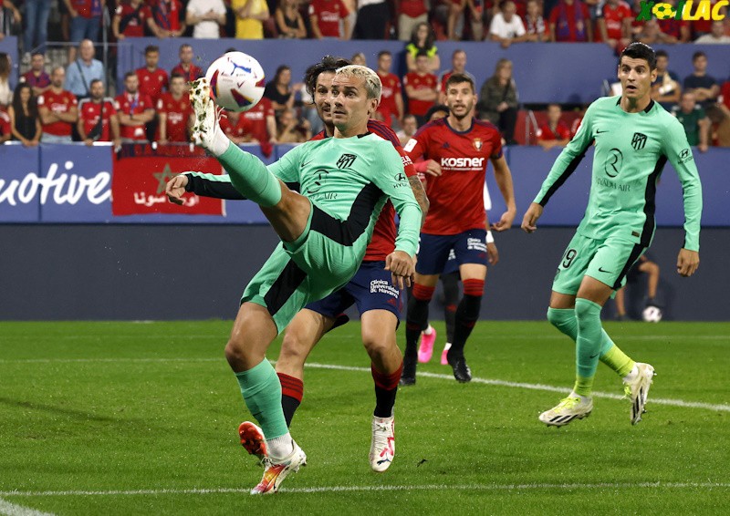 Atletico Madrid sẽ tiếp đón Osasuna trên sân nhà