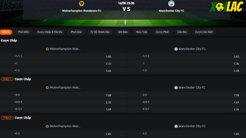 Wolves vs Man City